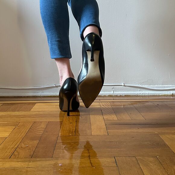 Guess Carrie Black Pump Leather Upper size 11 Well Worn - Picture 5 of 10